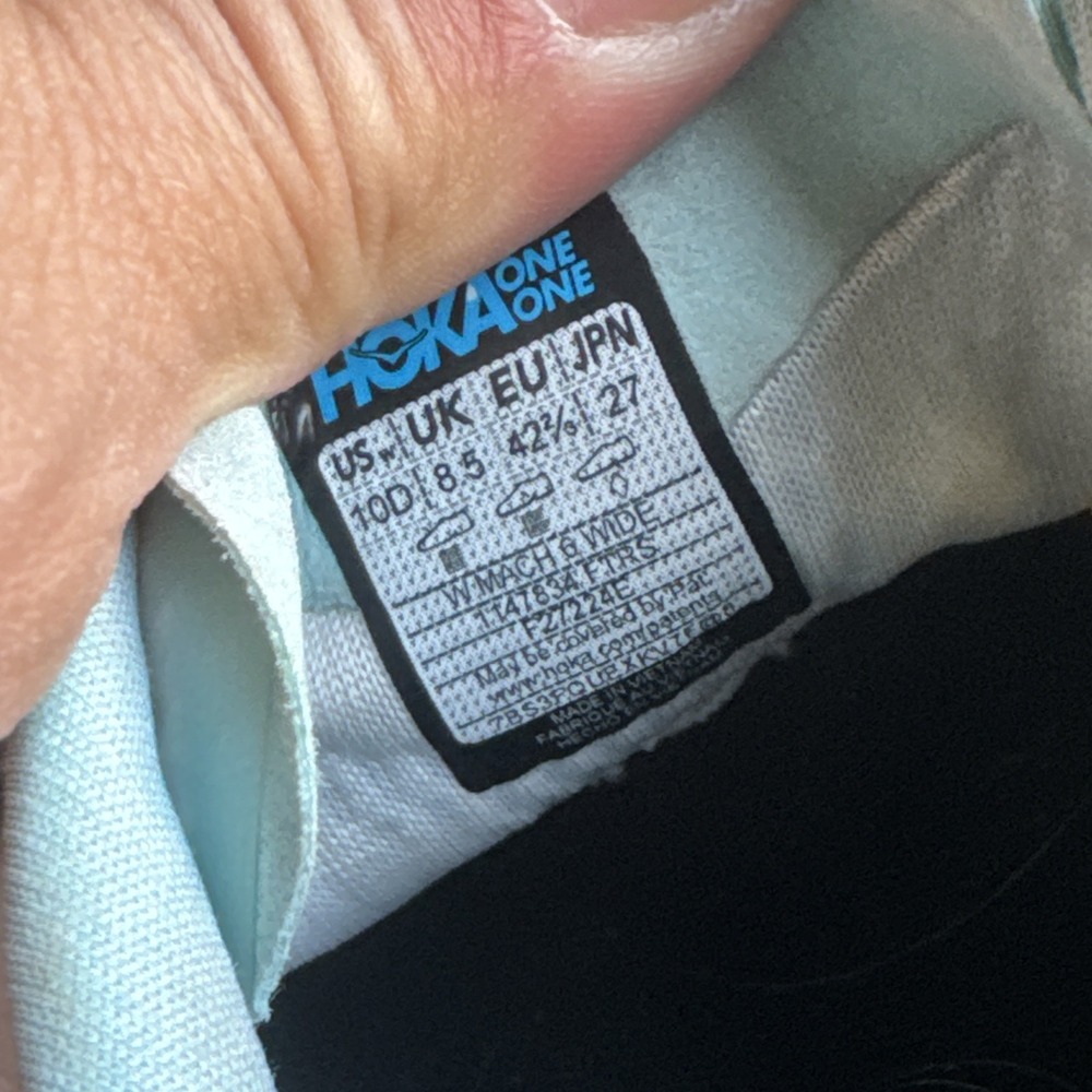 Hoka One One Womens Mach 6 1147834 JTL Teal Running Shoes Sneakers Size 10D - Picture 9 of 9